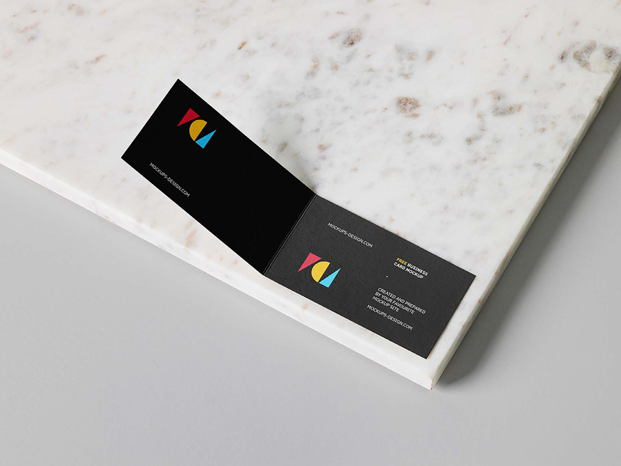 Free Free Folded Business Card Mockups 2 PSD files