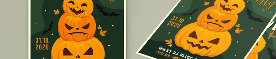Free Free Halloween Party Flyer Template PSD + Ai
