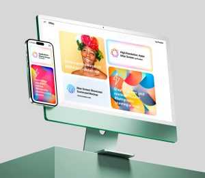Free Free iMac & iPhone Pro Responsive Website Mockup PSD PSD