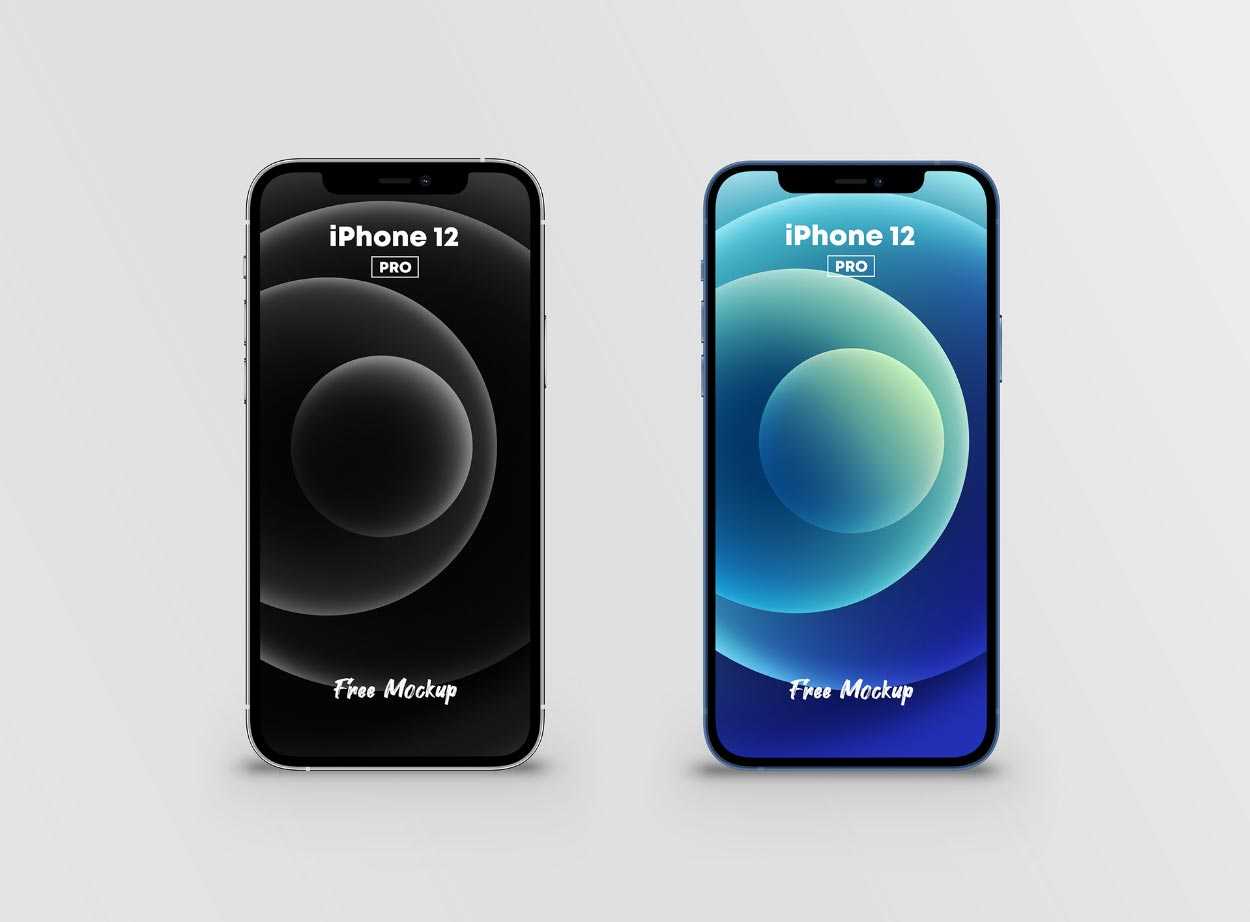 Free Free iPhone 12 Pro Mockups PSD (2 Colors) PSD