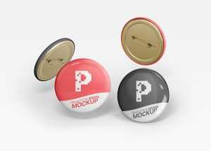 Free Free Pin Button Badge Mockup PSD