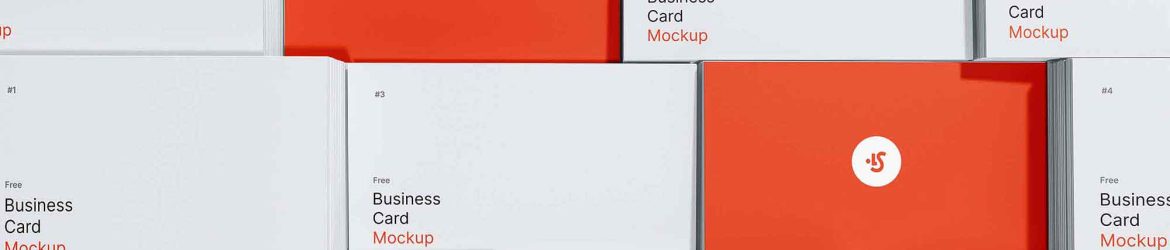 Free Free Side-by-Side Business Cards Mockup PSD