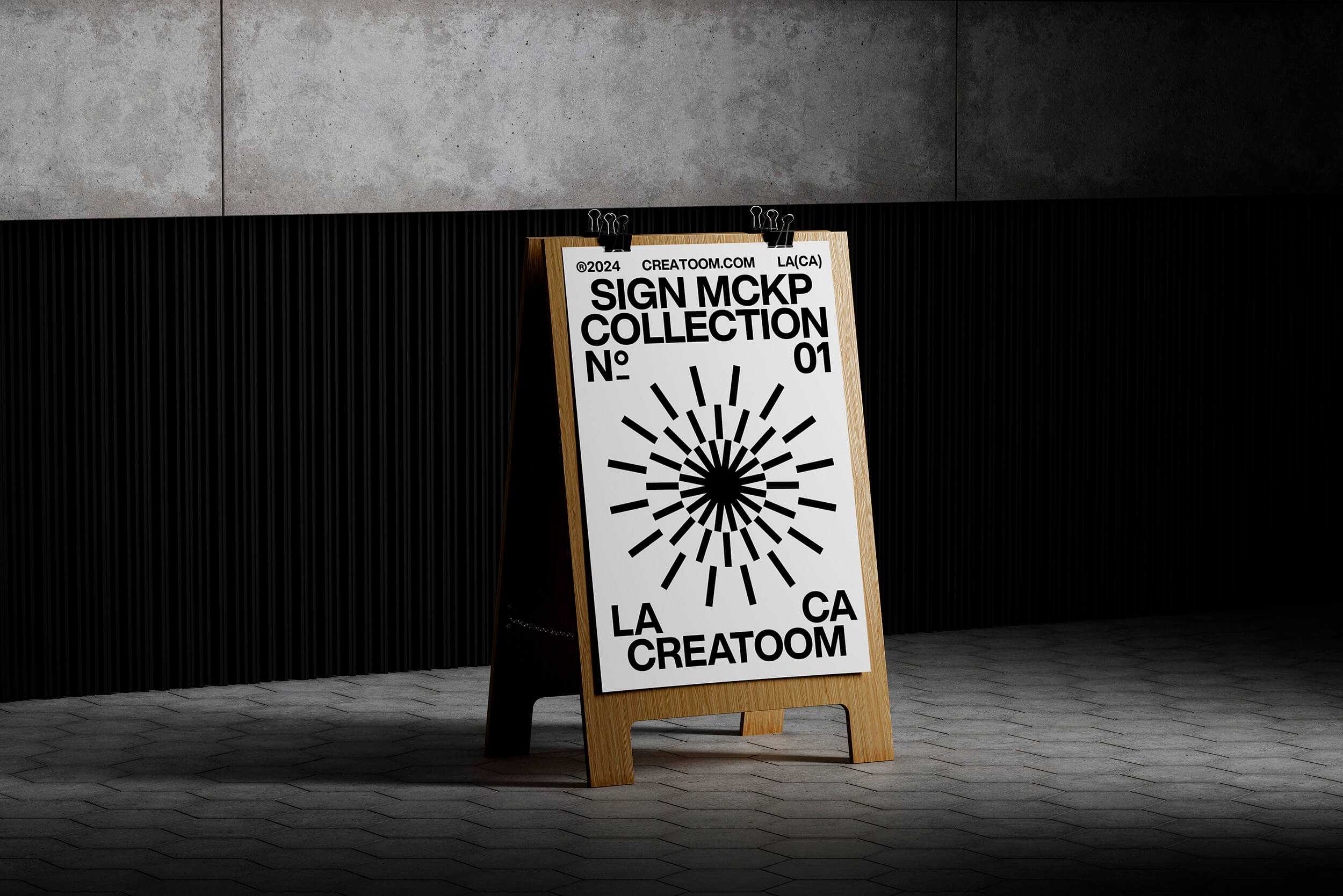 Free Free Sidewalk Sign Sandwich Board Mockup PSD