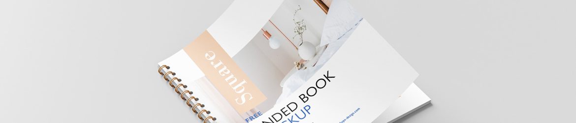 Free Free Square Binded Brochure Mockup PSD set PSD