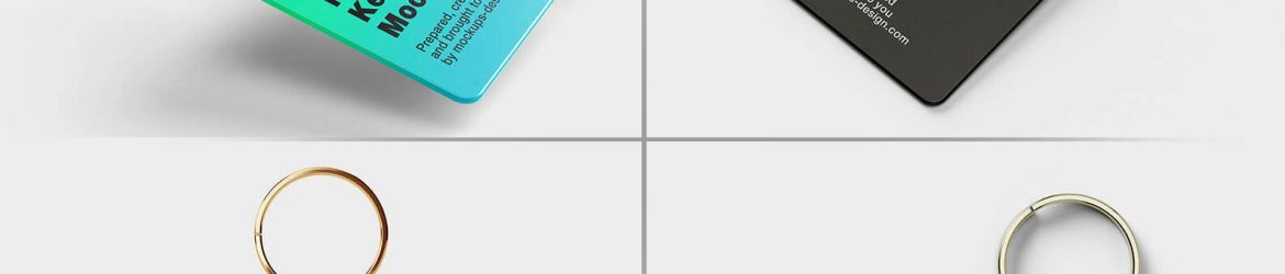 Free Free Square Key Chain Mockups PSD set PSD