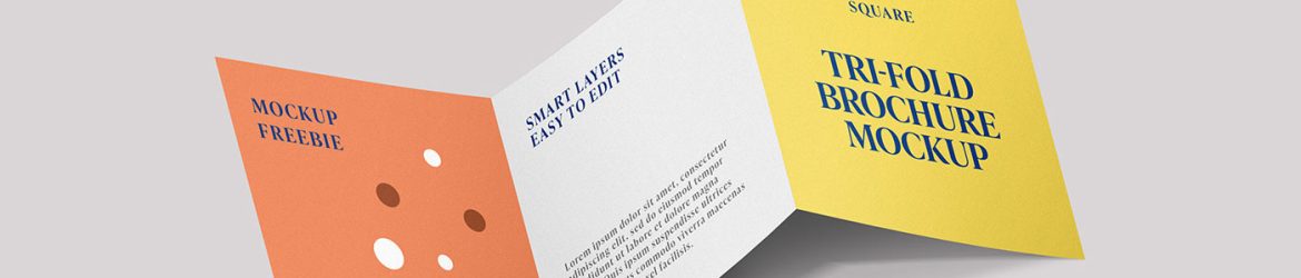 Free Free Square Trifold Brochure Mockup PSD PSD