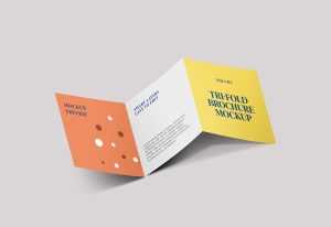 Free Free Square Trifold Brochure Mockup PSD PSD