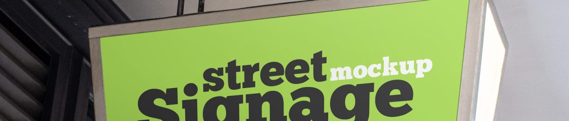 Free Free Street Signboard Mockup PSD