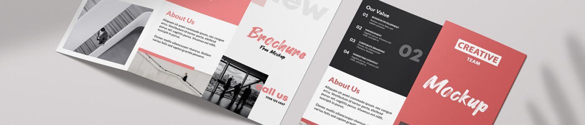 Free Free Tri-Fold Brochure Mockup PSD vol2 - Free Photoshop Files