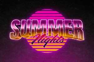 Free Free Vivid Retrowave Text Effect PSD