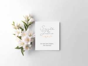 Free Free Wedding Invitation Card Mockup PSD top view PSD
