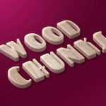 Free Free Wood Chunks Style Text and Logo PSD Mockup