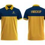 Free Front And Back Polo Shirt Mockup PSD