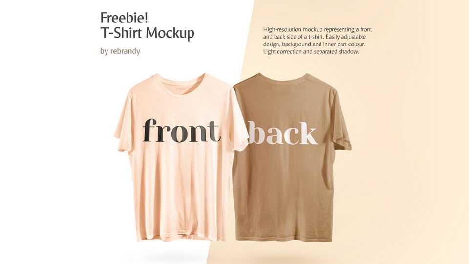Free Front and Back T-Shirt Mockup