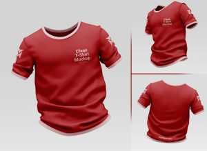 Free Front and Back T-Shirt Mockups PSD Set
