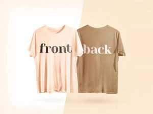 Free Front Back TShirt Mockup PSD Template Download