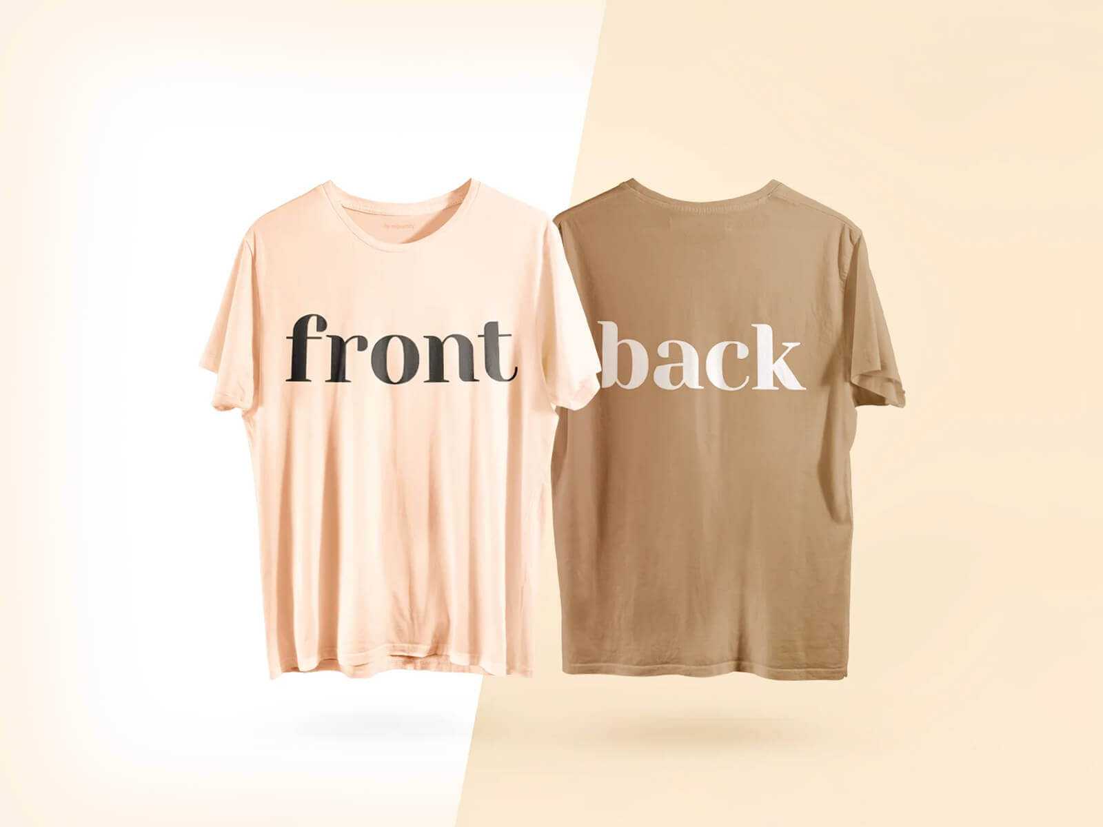 Free Front Back TShirt Mockup PSD Template Download