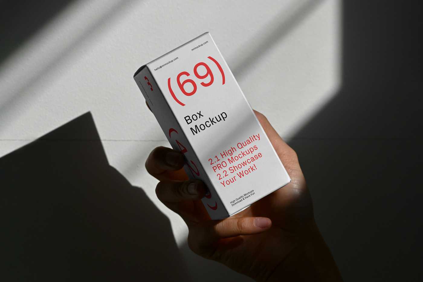 Free Front View Cosmetic Box Mockup