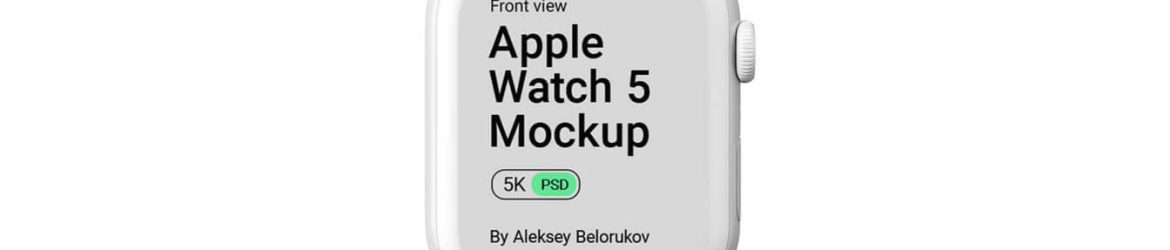 Free Front View of Clay Apple Watch Pro Mockup