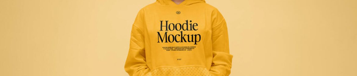 Free Front view of Girl Wearing Hoodie Mockup Free PSD - Free Mockups PSD | PsFiles