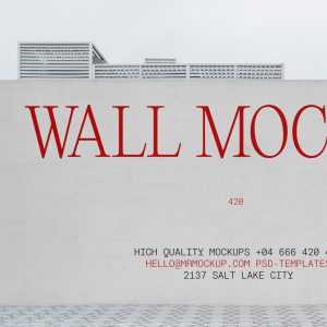 Free Front View Wall Mockup