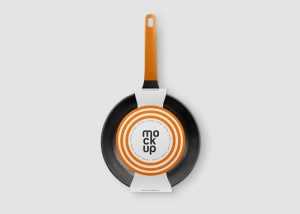 Free Frying Pan Label Mockup PSD