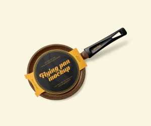 Free Frying Pan Mockup PSD Set