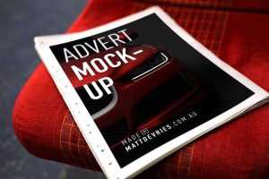 Free Full Page Newspaper Advertising Mockup PSD