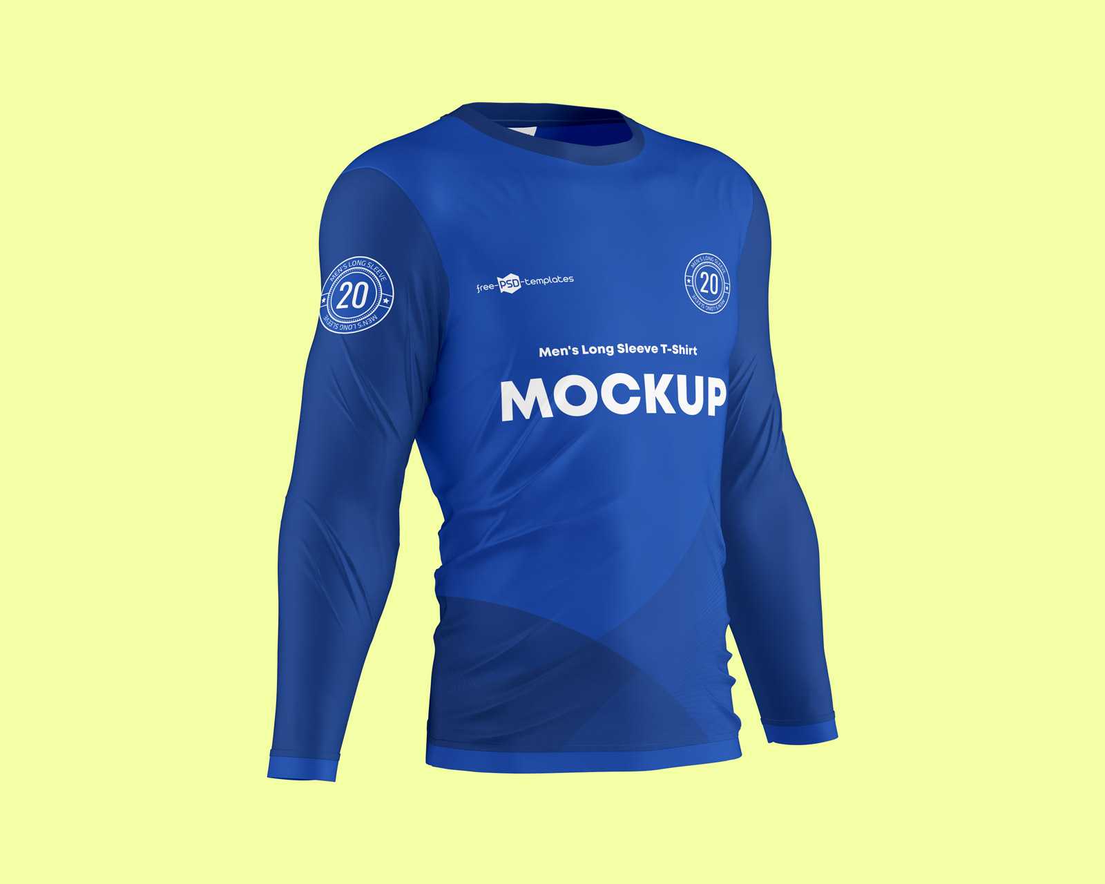Free Full Sleeve Jersey Mockup PSD 3 Set