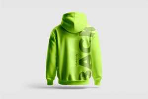 Free Full Sleeves Backside Hoodie Mockup PSD
