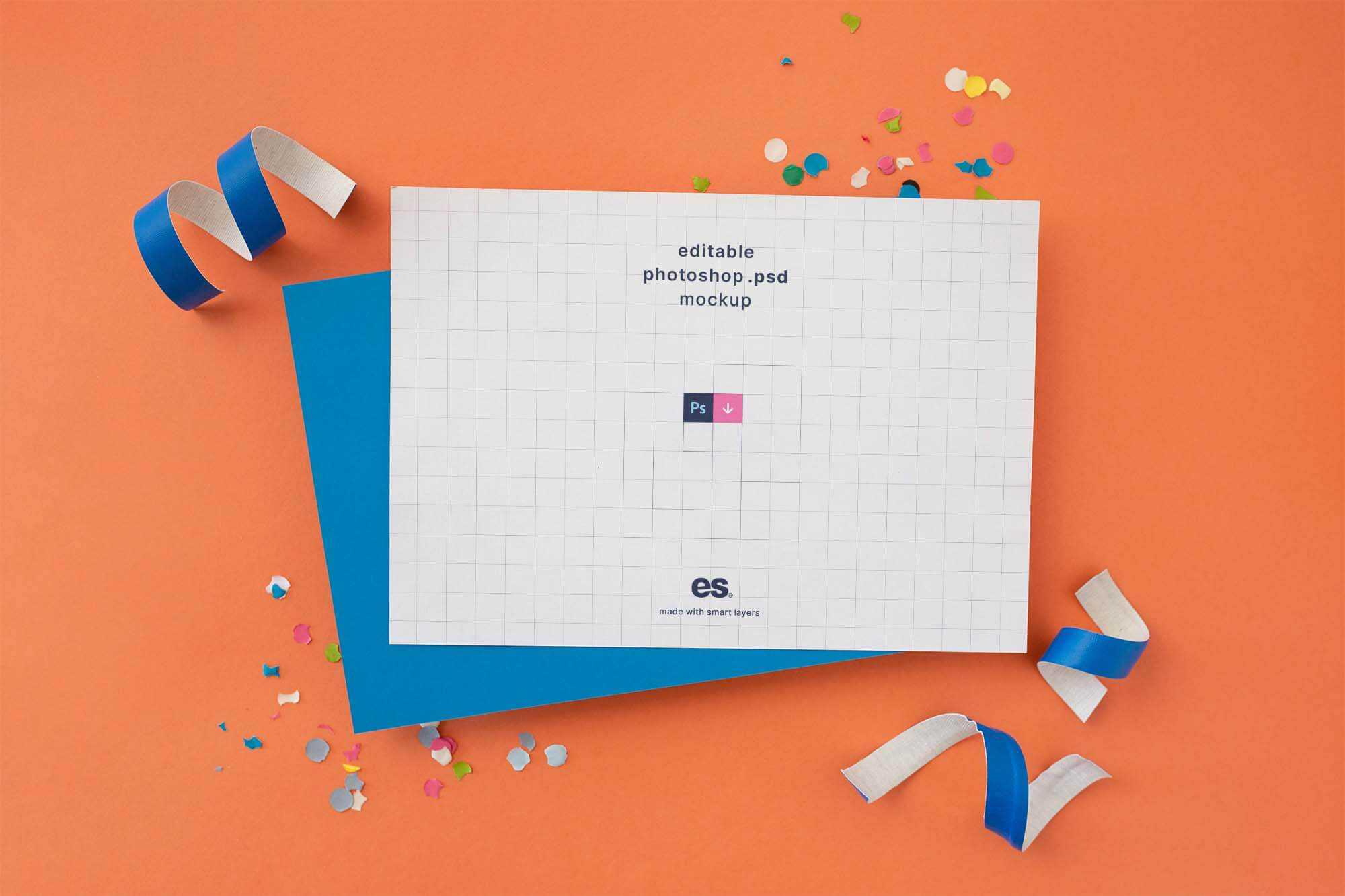 Free Fun Postcard Mockup PSD