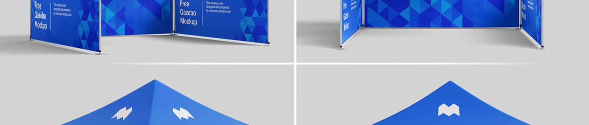 Free Gazebo Mockups PSD set