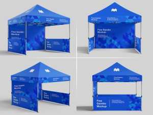 Free Gazebo Mockups PSD set