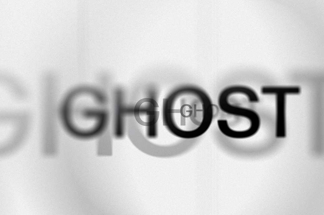 Free Ghost Letters Text Effect PSD