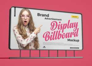 Free Giant Frame Branding Billboard Mockup PSD
