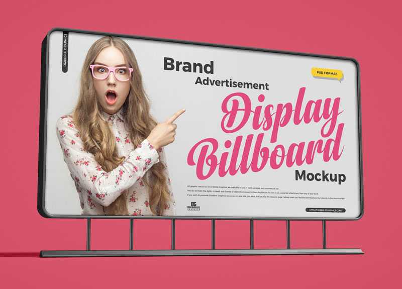 Free Giant Frame Branding Billboard Mockup PSD
