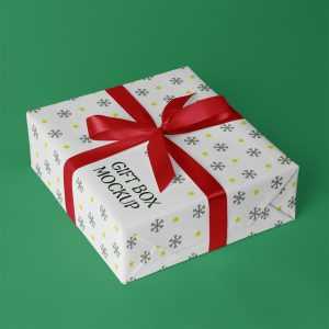 Free Gift Box Mockup