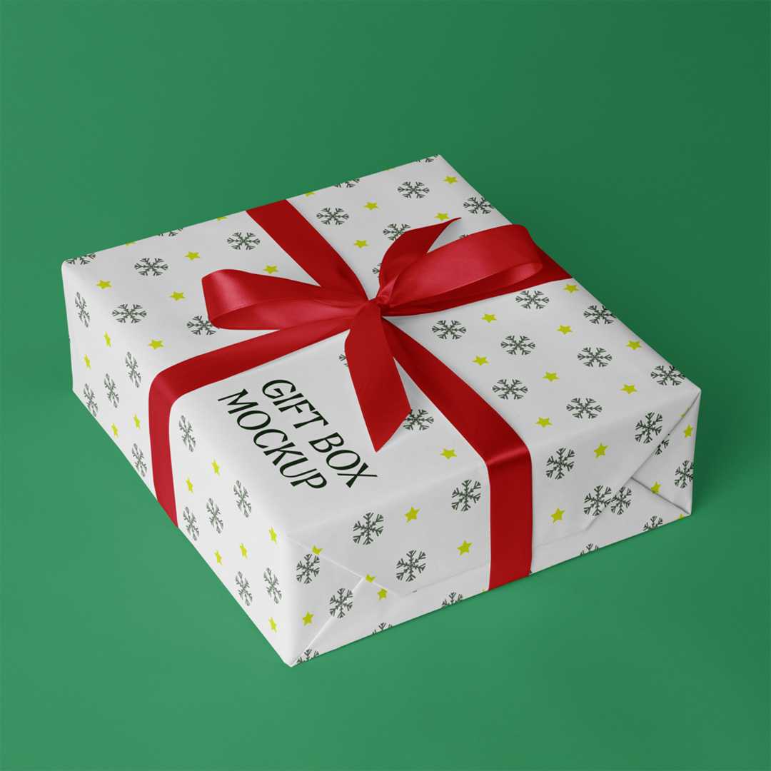 Free Gift Box Mockup