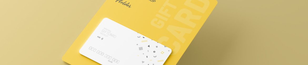 Free Gift Card Mockup With Card Holder