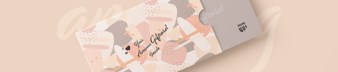 Free Gift Card Mockup With Holder