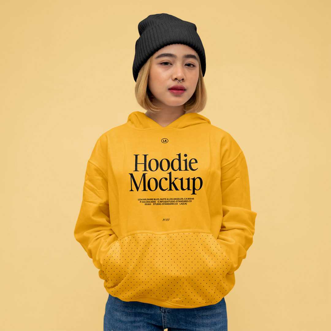 Free Girl Hoodie Mockup