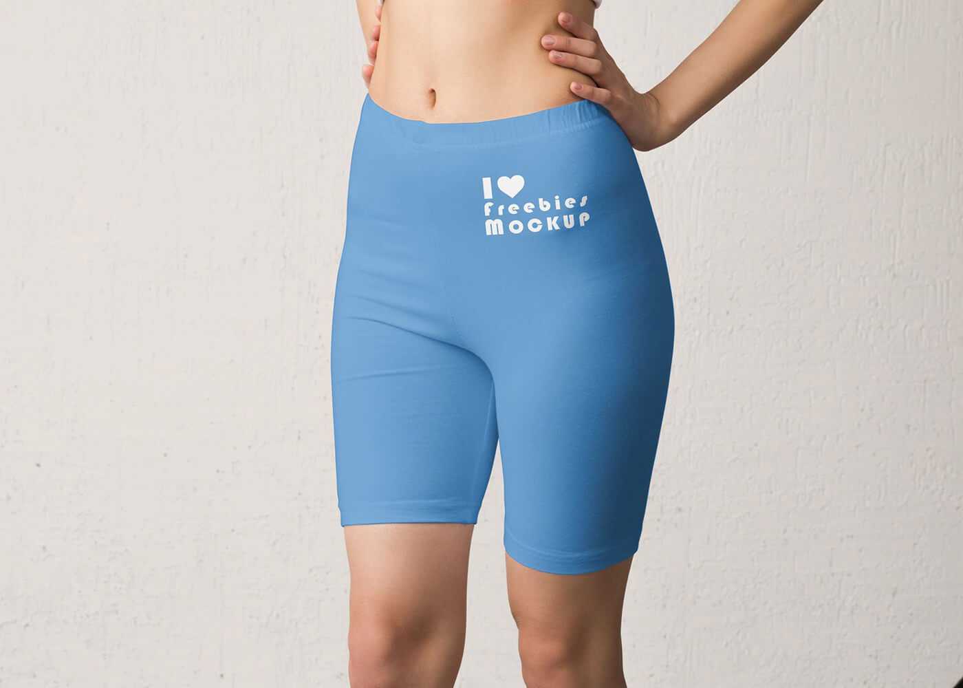 Free Girl Short Leggings Mockup PSD