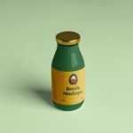 Free Glass Juice Bottle Mockup