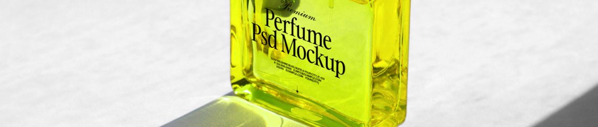 Free Glass Perfume Bottle Mockup