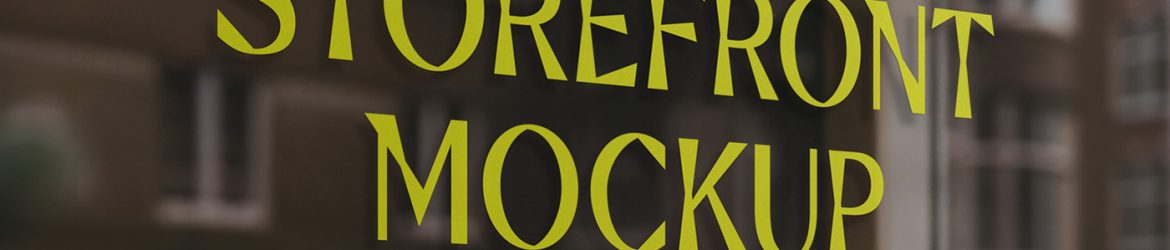 Free Glass Storefront Mockup