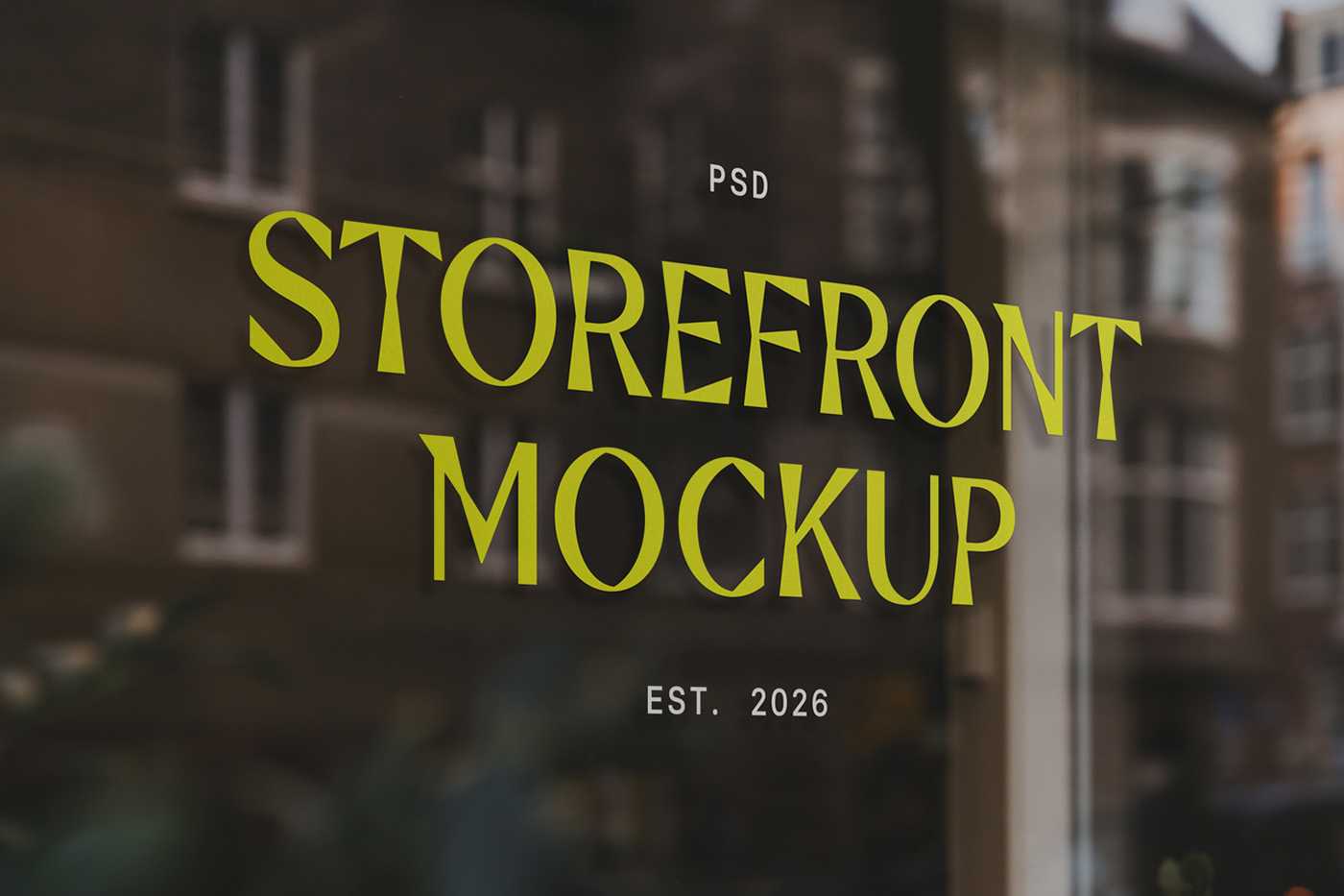 Free Glass Storefront Mockup
