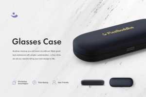 Free Glasses Specs Case Mockup PSD