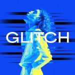 Free Glitch Duotone Photo Effect Mockup PSD
