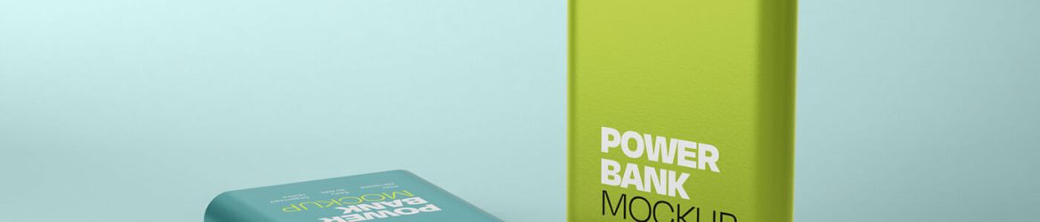 Free Glossy Power Bank Mockup PSD