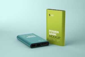 Free Glossy Power Bank Mockup PSD